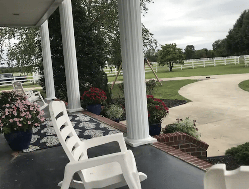 Front porch of main house.