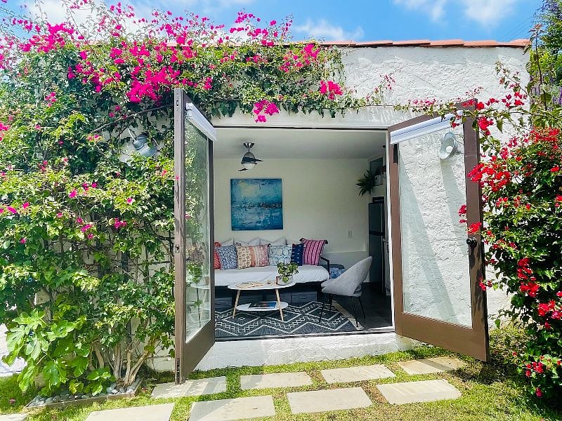 During the seasons you might need them, we have screens to hang on the french doors, so you can still enjoy the fresh air.