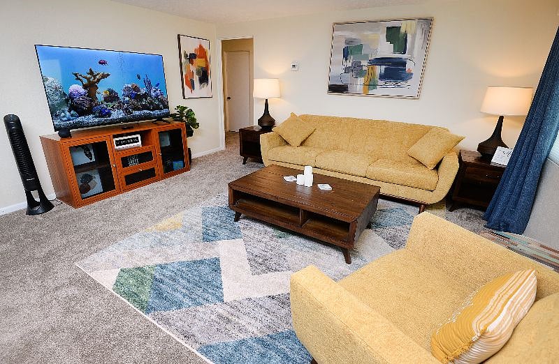 Living Room with Roku and YouTube TV