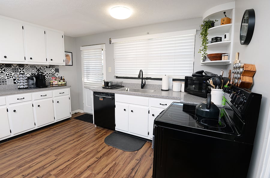 Large and fully stocked kitchen