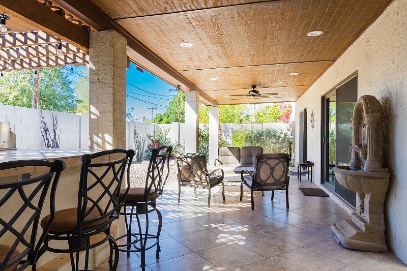 Comfortable seating on patio