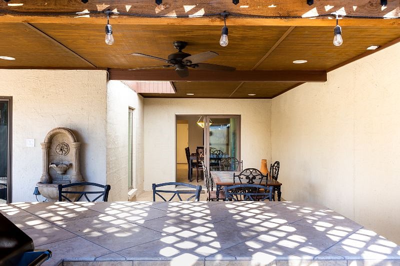 View from outdoor kitchen