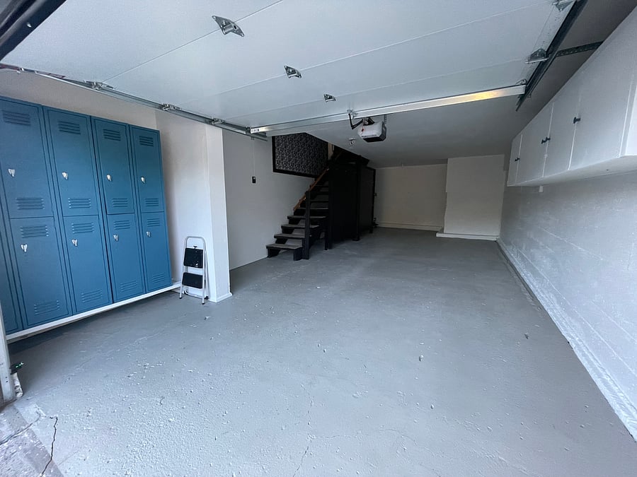 Garage - freshly painted and perfect for storage. 