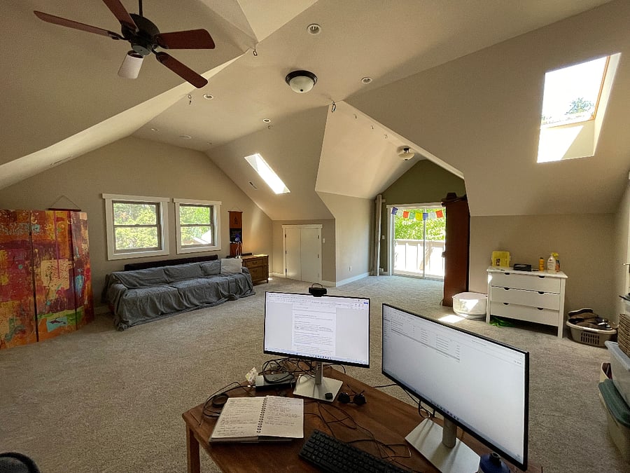 Large partially furnished room for rent.