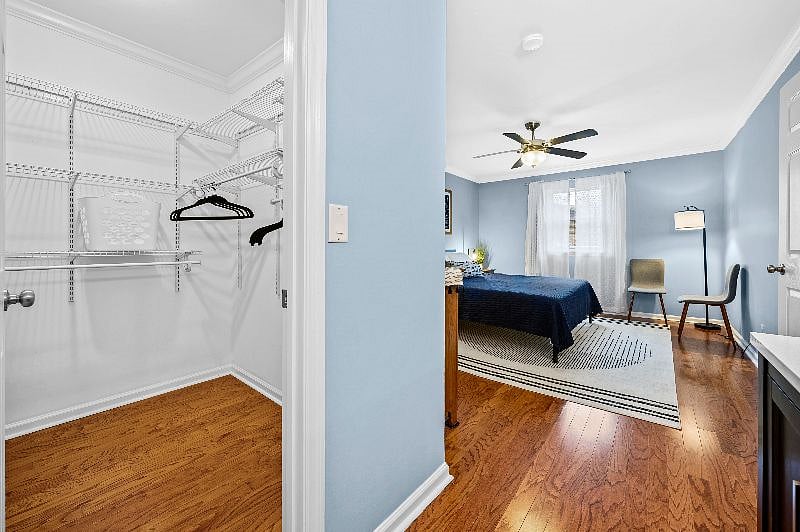 Walk in closet in 3rd bedroom