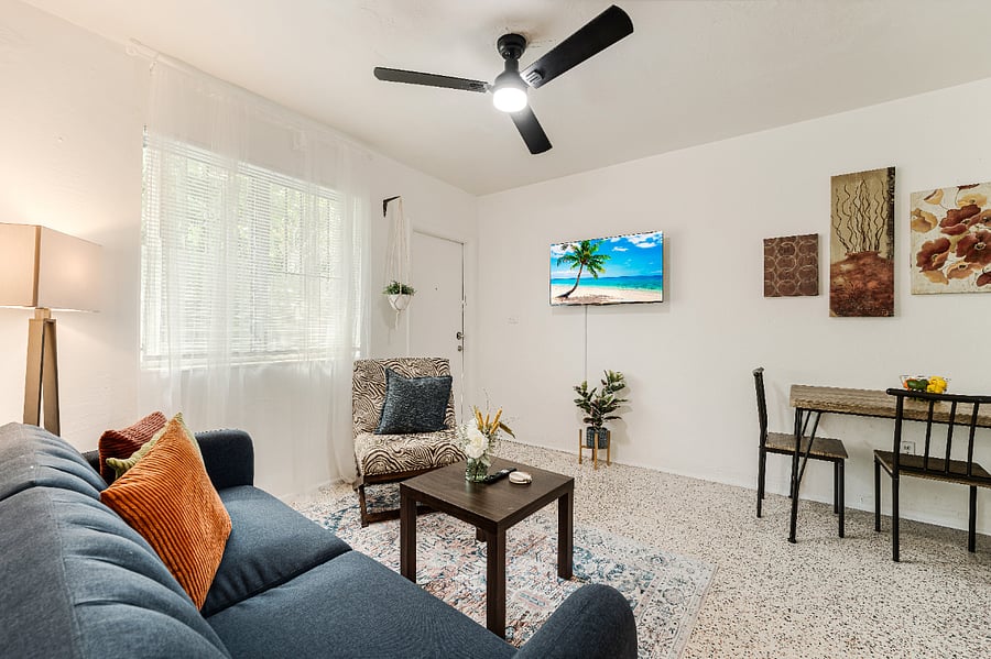 Living Room Area with smart TV