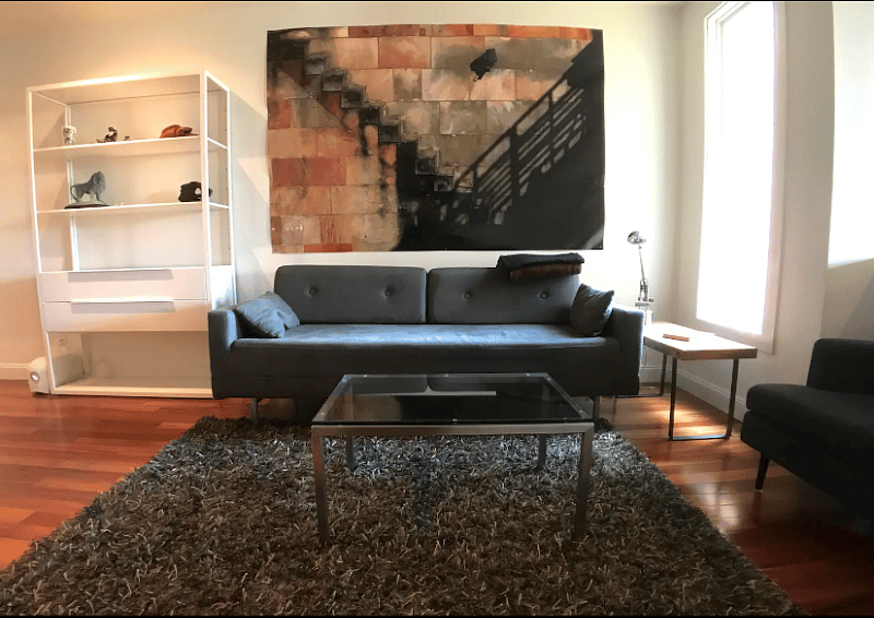 Pull out sofa on main floor.