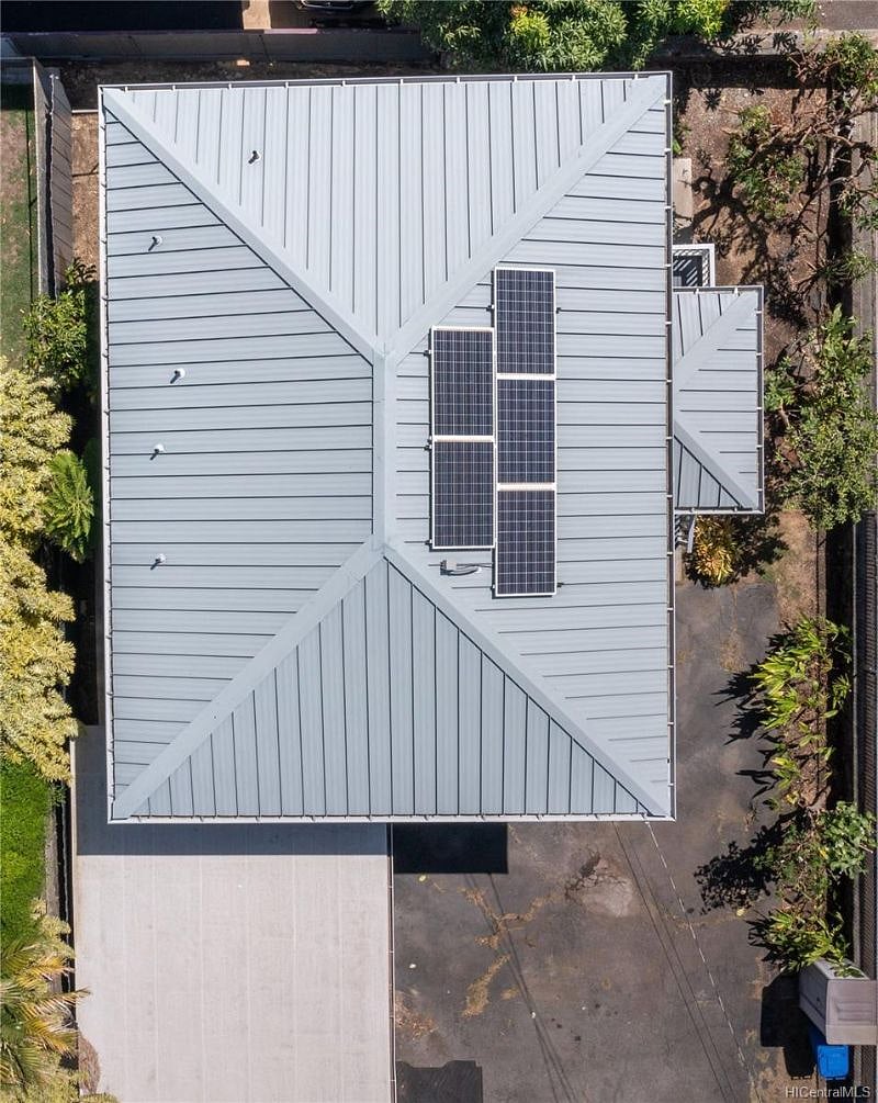 Solar panels installed on roof
