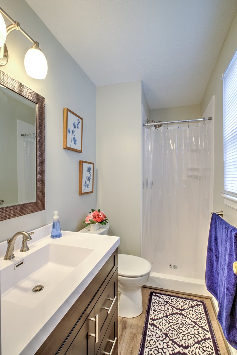 Private bath for the primary bedroom