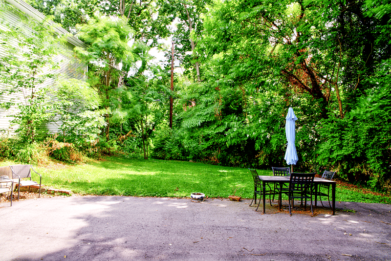 Beautiful, shaded yard if you would like some space to get fresh air.