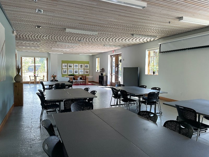 Community Hall is equipped with fully stocked kitchen, ping-pong, pool table, projector + more!