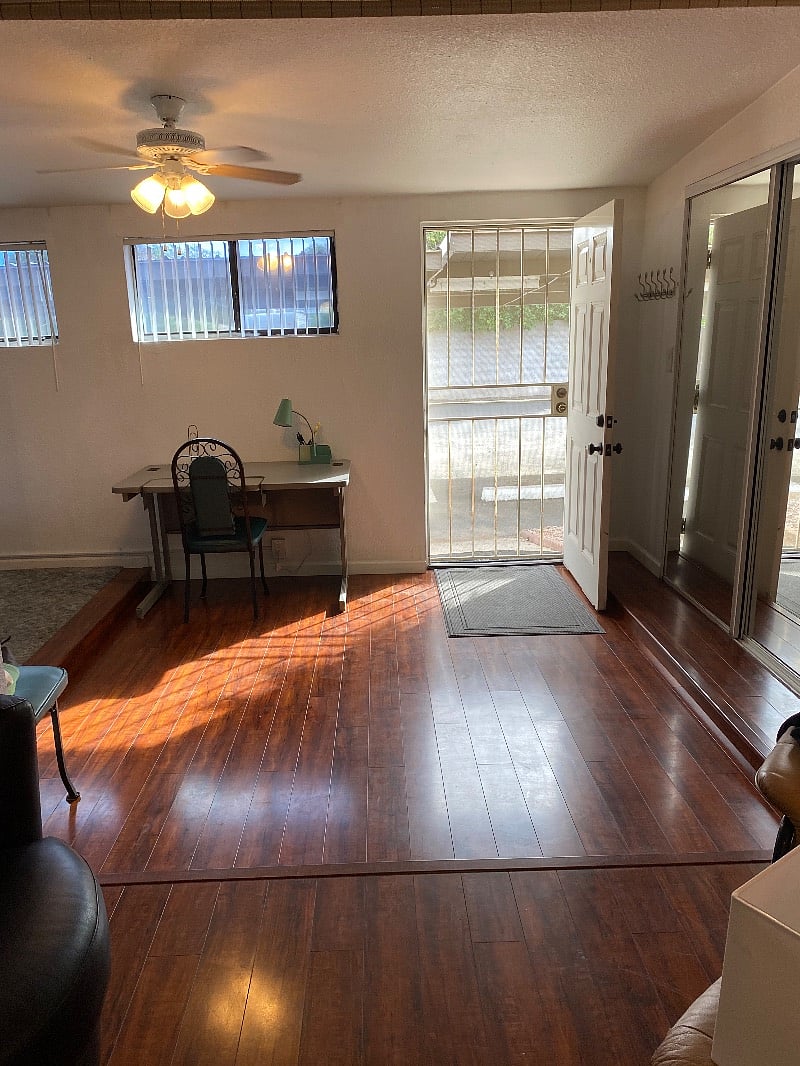 Workspace and out the back door