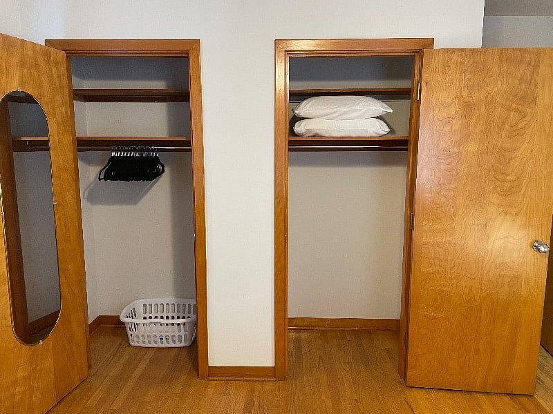 Double Closets in bedroom