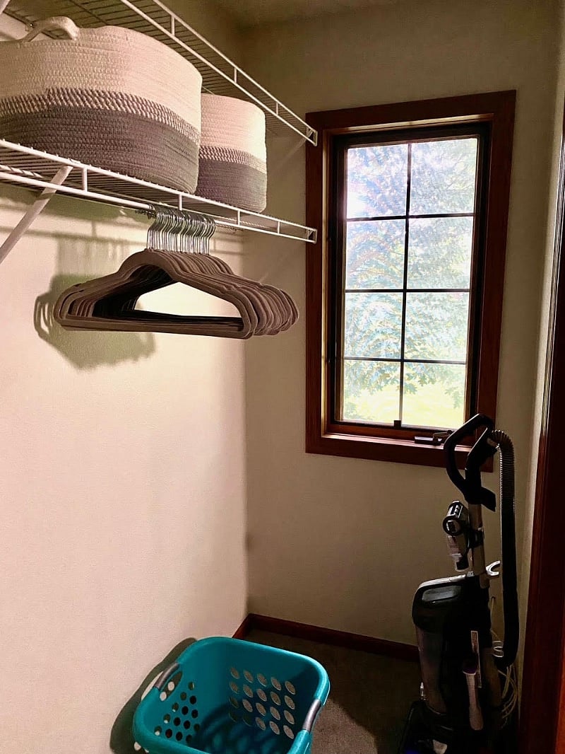 Walk in closet in spare bedroom