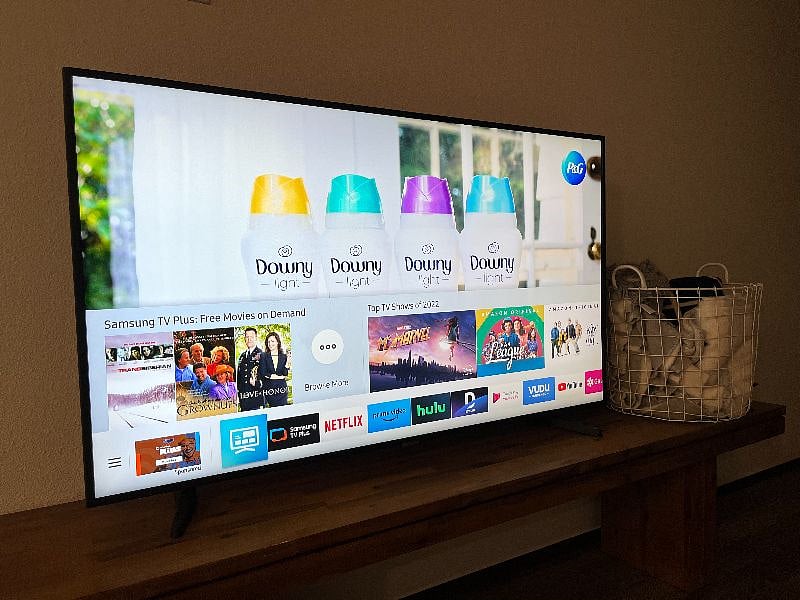 Large Smart TV in living room