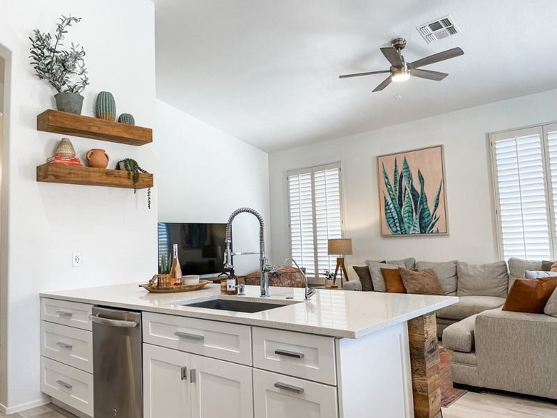 Open concept living.