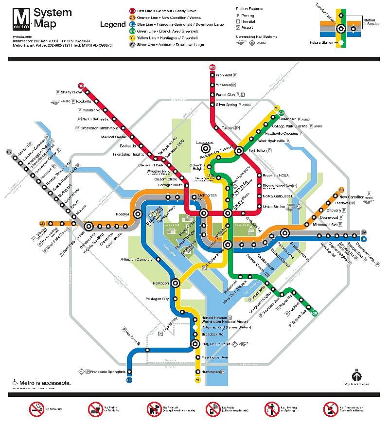 Map of Metro/Subway system.
Home is convenient to 2 metro stops