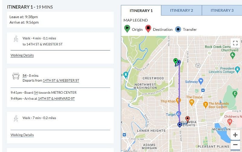 Walking Map to Metro/Subway station
