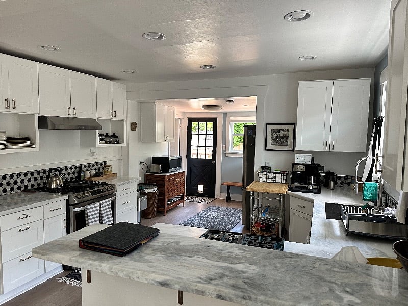 Kitchen from living room