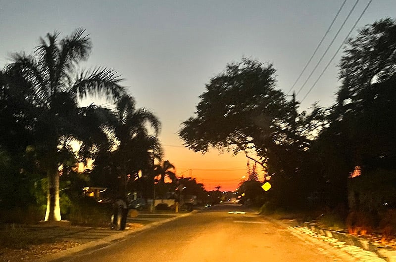 Beautiful sunsets on the water that are sometimes seen down the street! what is this