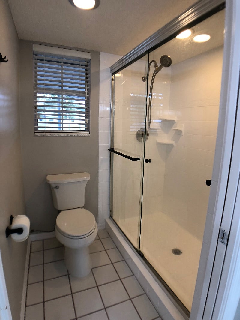 Primary bathroom with soaking tub and separate walk-in shower