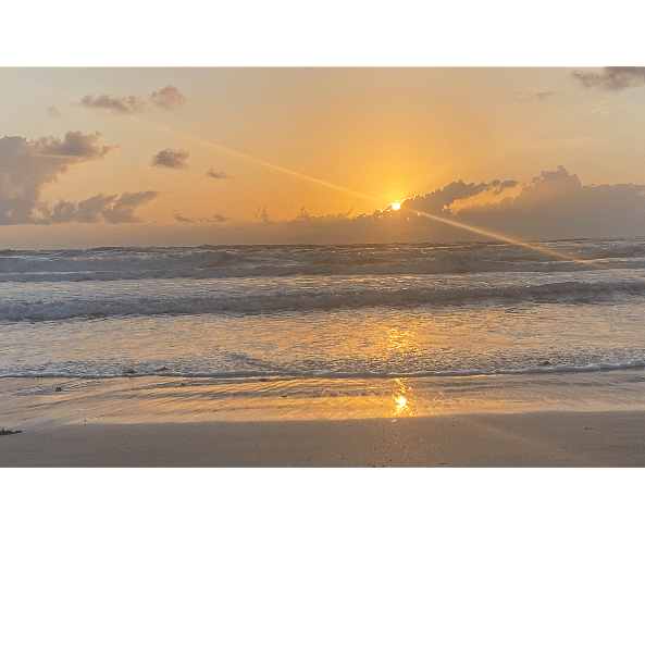 Sunrise at Ormond Beach. Just 1 1/2 blocks walking distance from the complex. 
