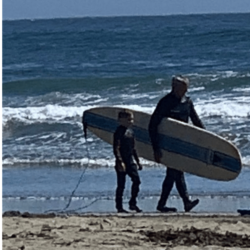 Easy walk with your surf board to surf or play.