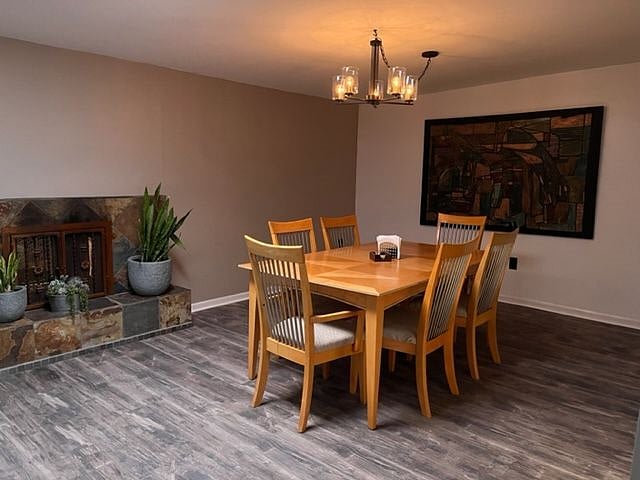 Large dining room table seats six
