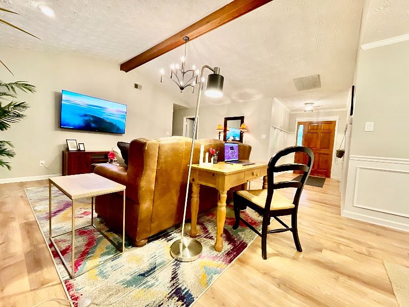 Remote work desk area