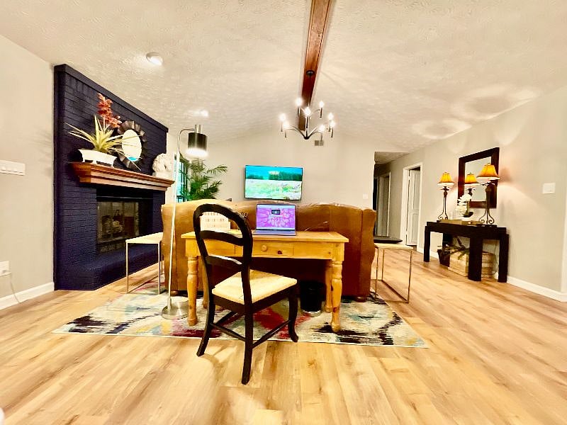 Remote work desk area