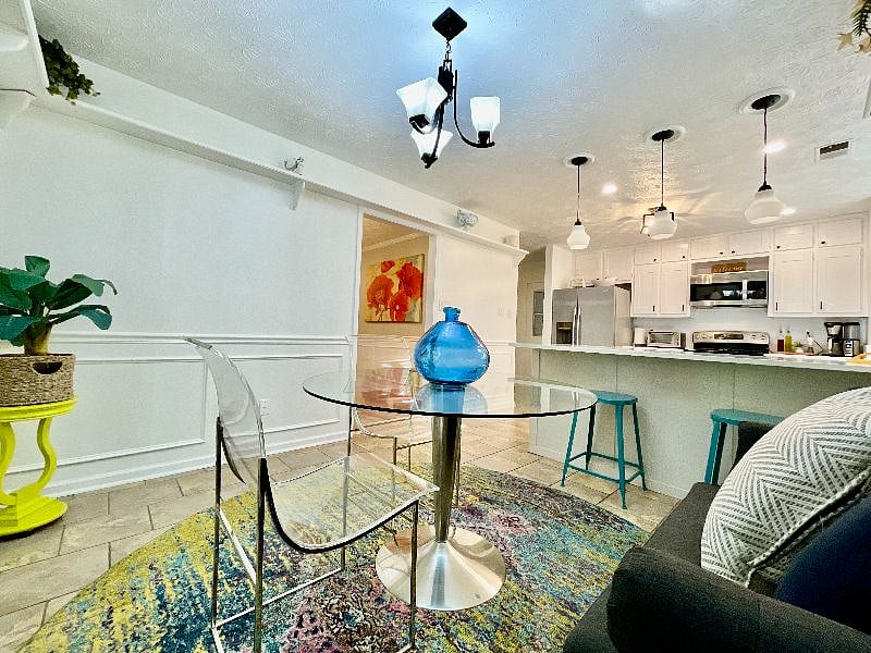 Kitchen nook with comfy love seat 