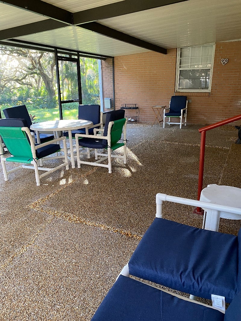 Large patio