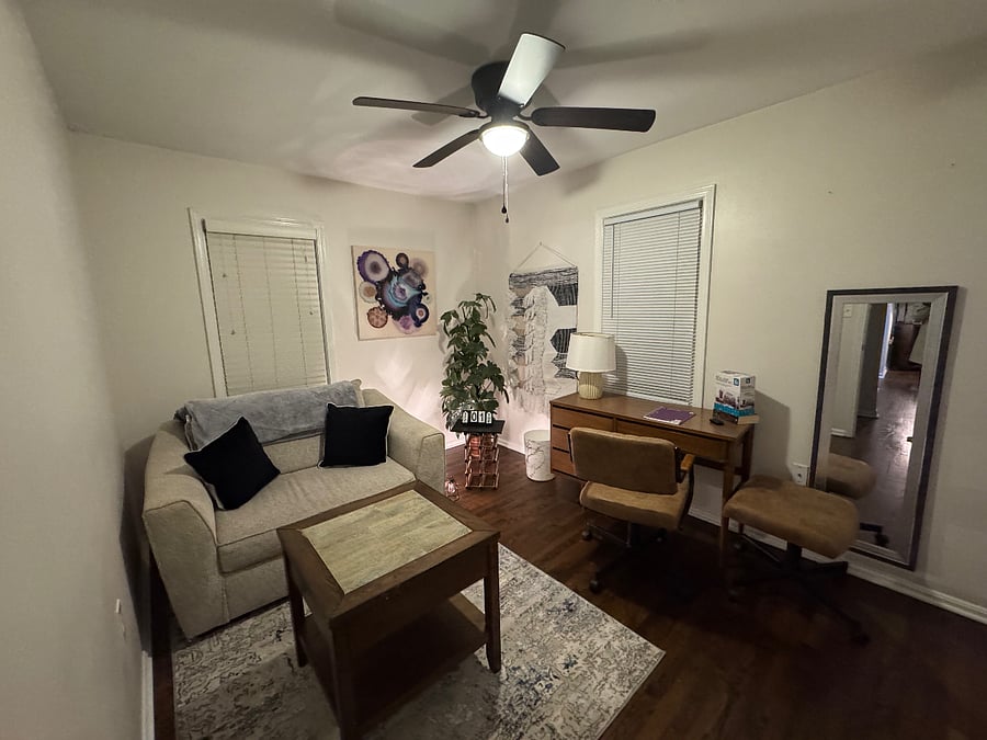 Office perfect for Zoom meetings and paperwork