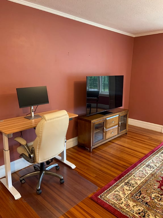 Your Desk, Monitor, and 65" 4K TV