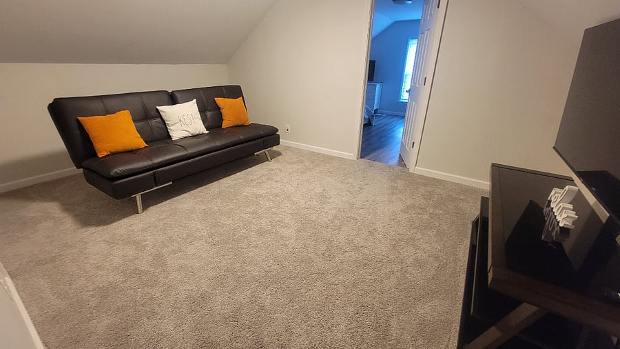 Great room upper level couch that turns into bed