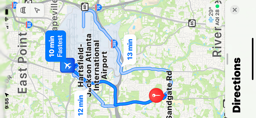 12 minutes to Airport