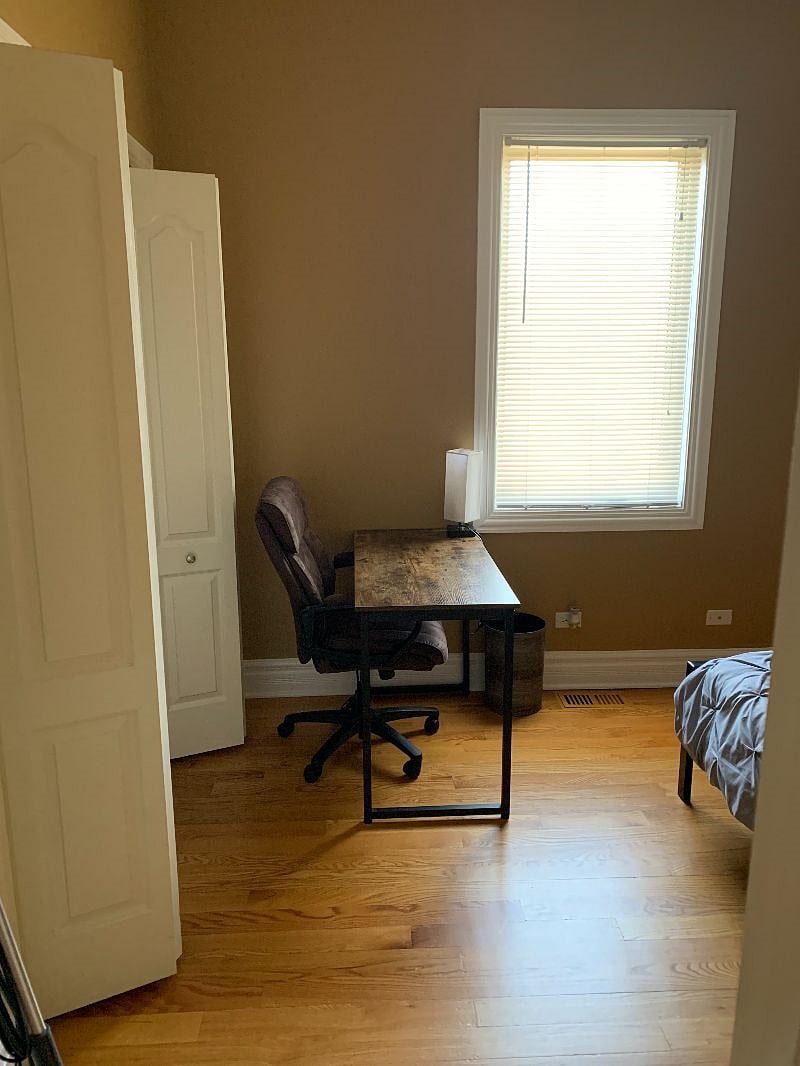 Private Bedroom with Desk and nice size closet, Room is (Approx.) 12X12 ft. in size.