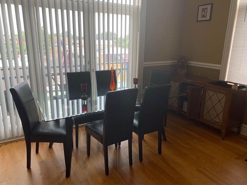 dining room table area, used for guests while having dinner