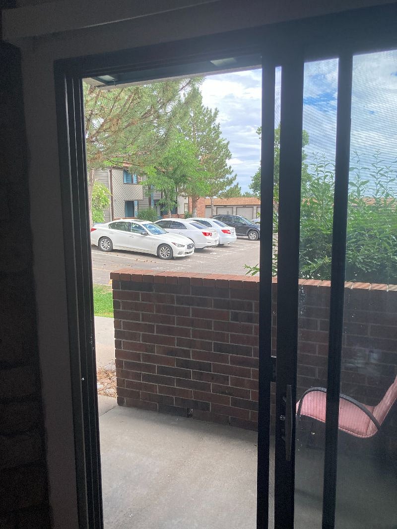 The third white car from the entrance is where you parking spot will be.