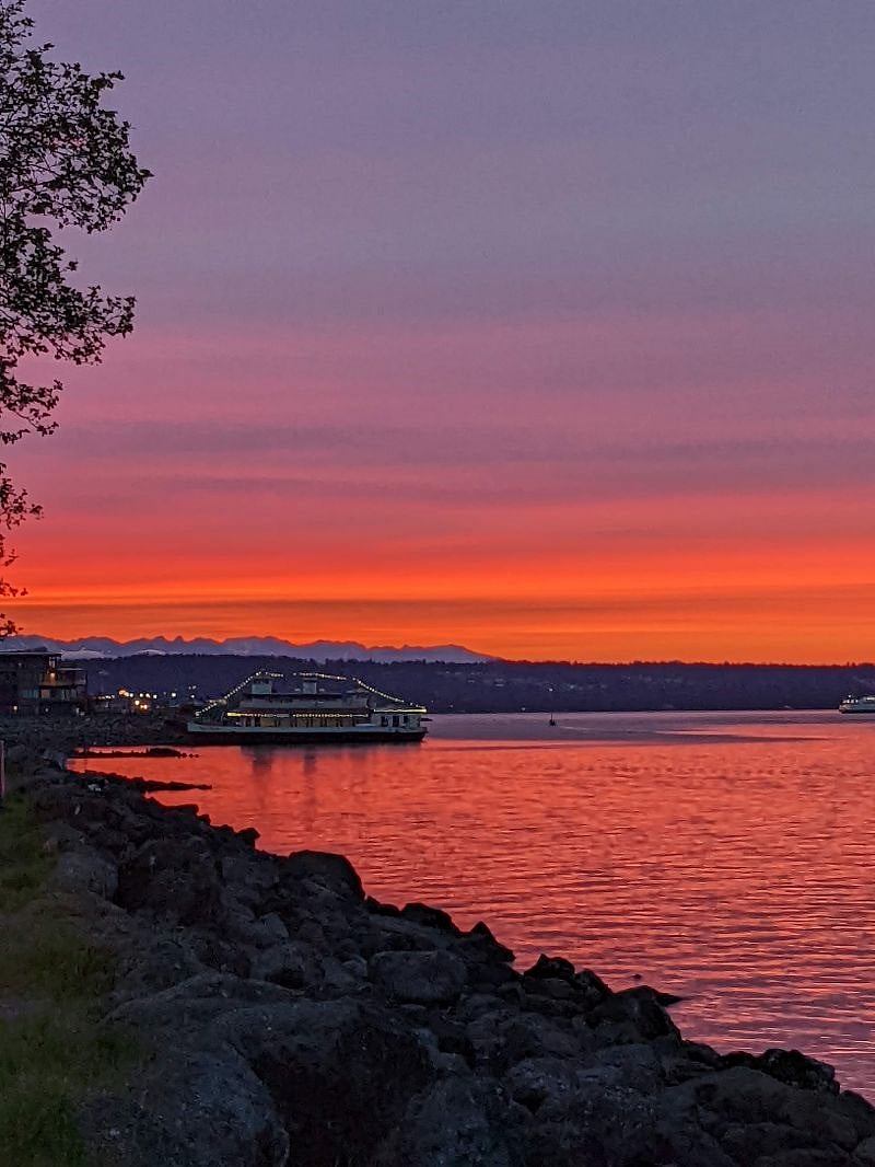 Walk down the hill for this epic view and walk along the water. This photo was taken a quarter of a mile from the property.