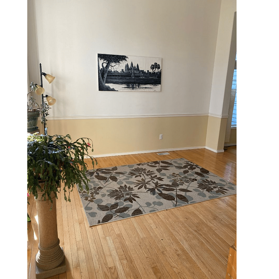 Open front room for yoga or meditation.