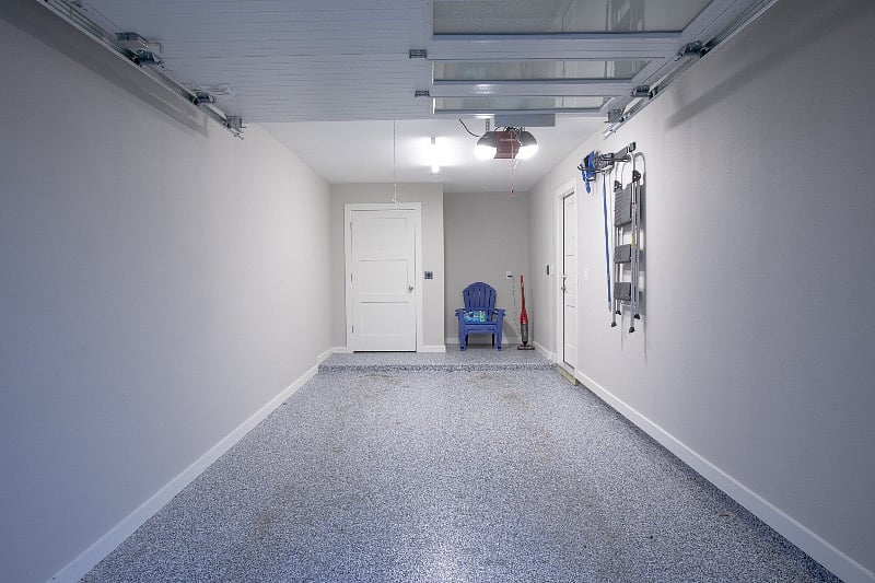 1 car garage space - epoxy floor