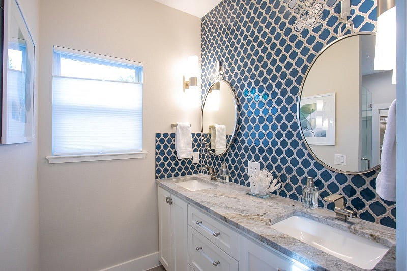 Upstairs Primary bath dual vanity