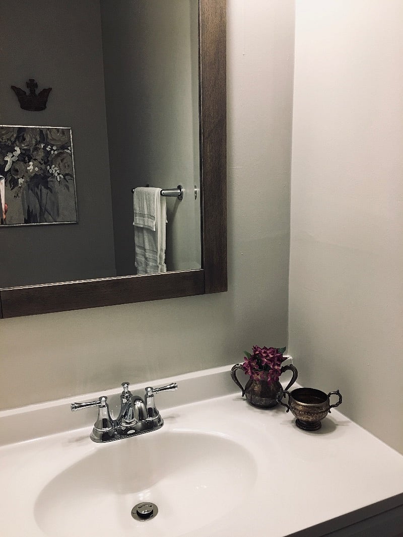 Half size bathroom located between Kitchen and Living Room areas.
