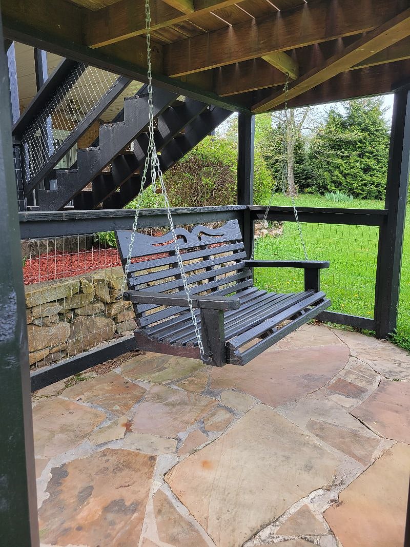 Relax at the swing while admiring nature.