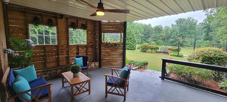 Porch seating area