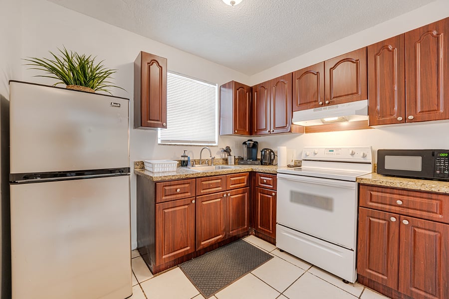 Fully equipped kitchen with everything you need to whip up delicious meals.