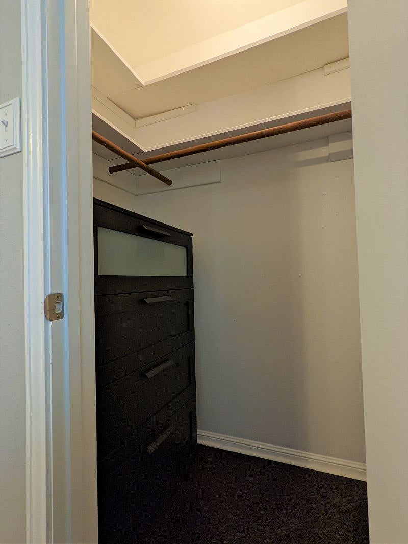 Guest Room #2: Walk-in closet space with drawer chest