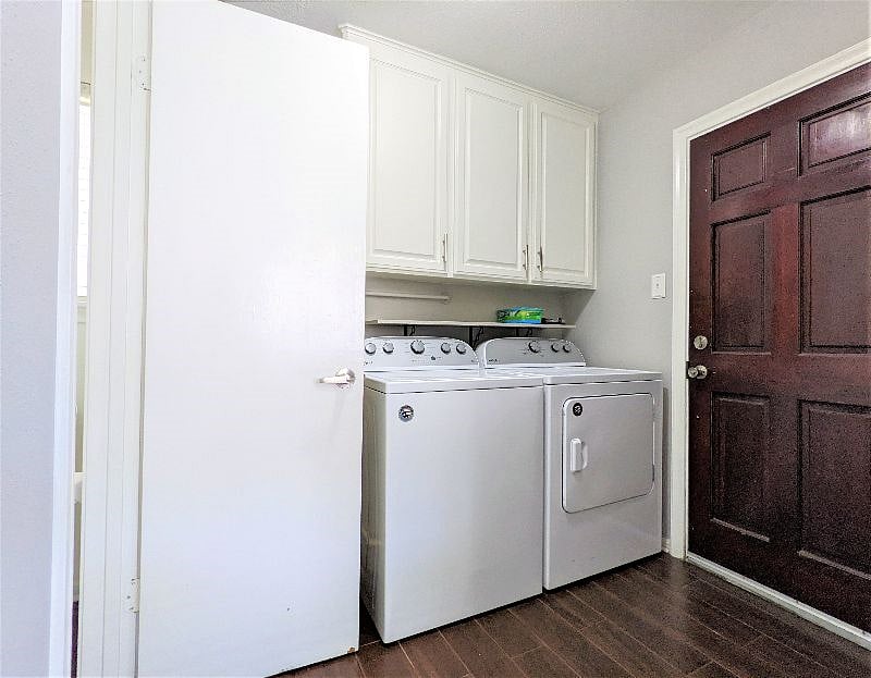 Shared space: Utility room with full size washer and dryer