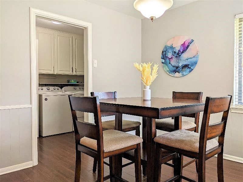 Shared space: Breakfast area with access to utility room 